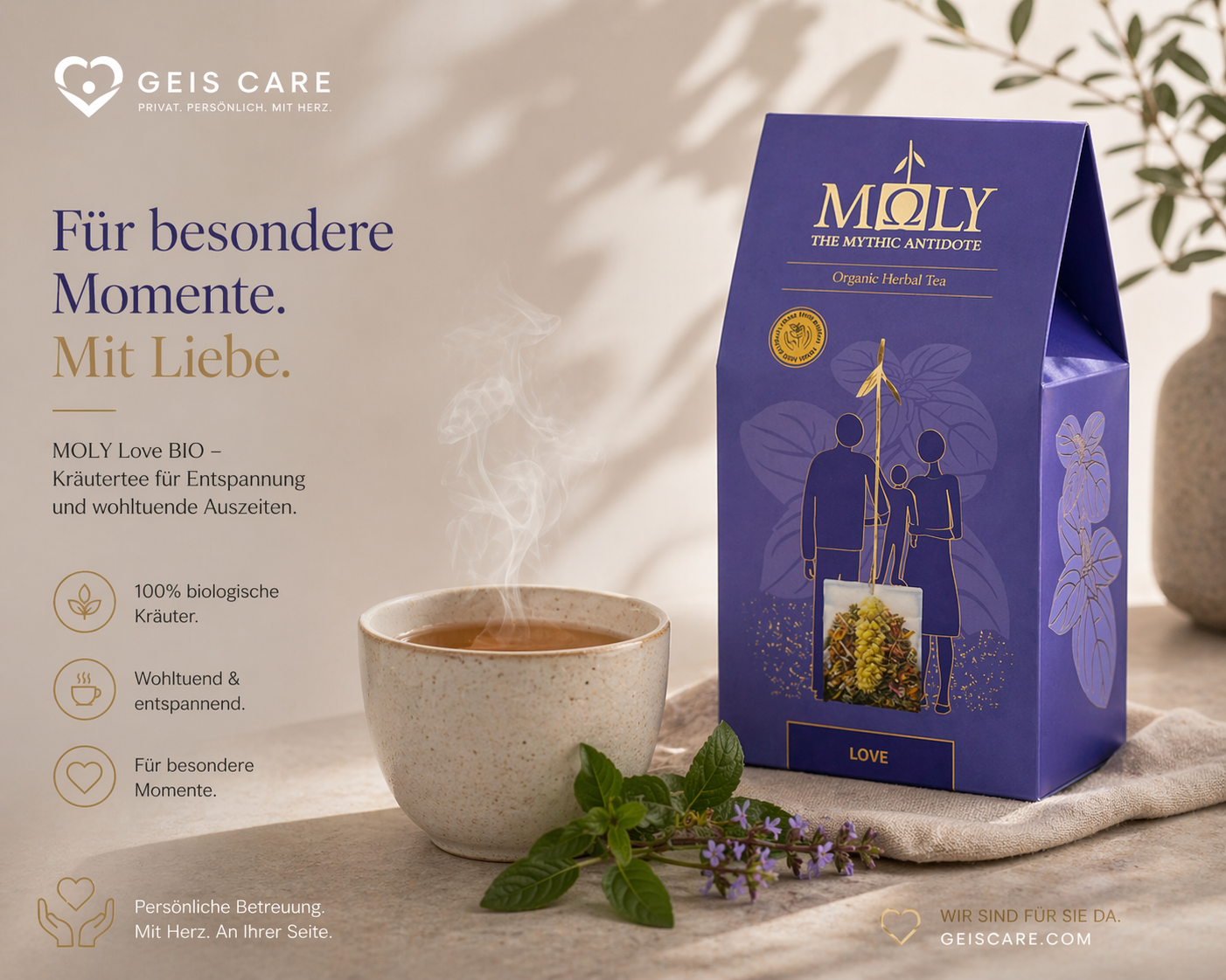 MOLY Love BIO – Kräutertee für besondere Momente & Entspannung