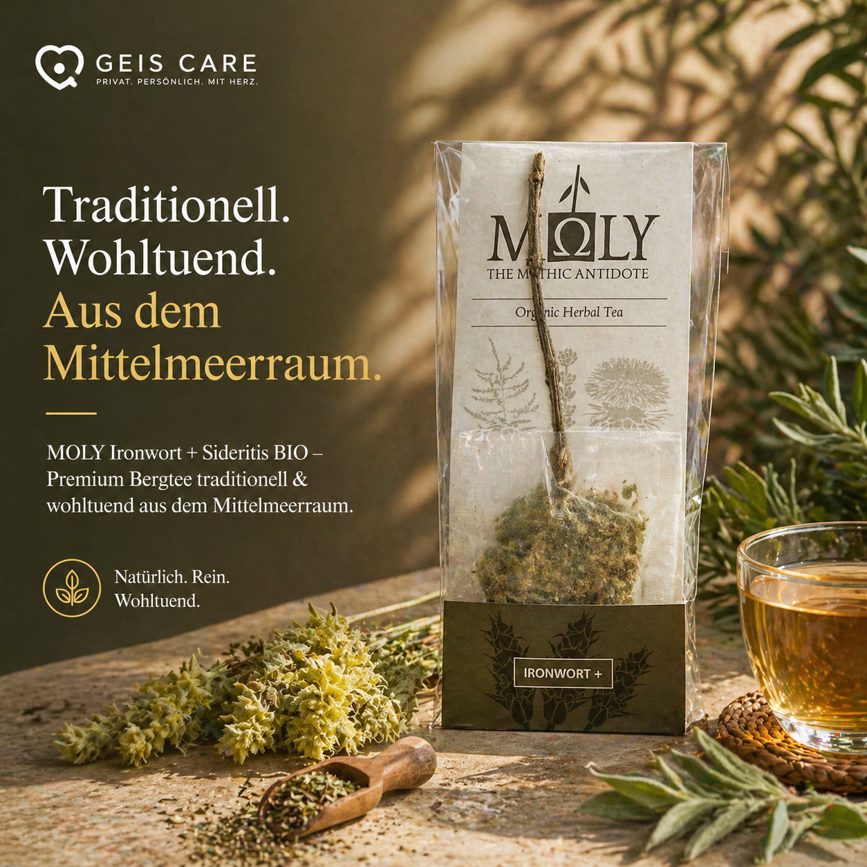 MOLY Ironwort + Sideritis BIO – Premium Bergtee traditionell & wohltuend aus dem Mittelmeerraum
