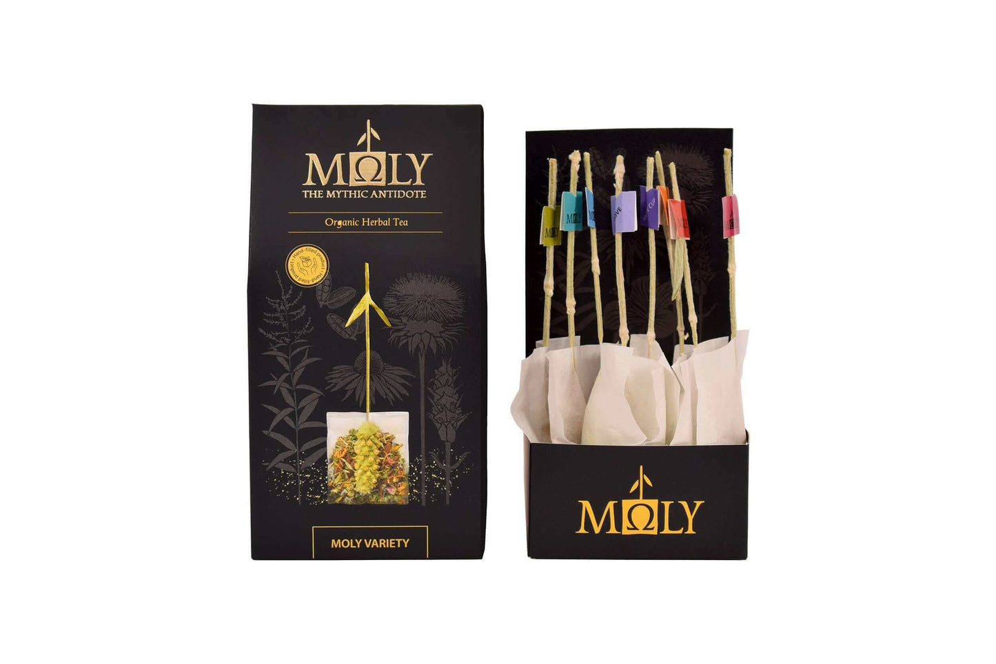 MOLY VARIETY BIO Geschenkbox – Premium Kräutertee Set mit 8 Sorten für Wellness & Genuss