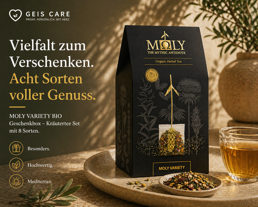 MOLY VARIETY BIO Geschenkbox – Kräutertee Set mit 8 Sorten