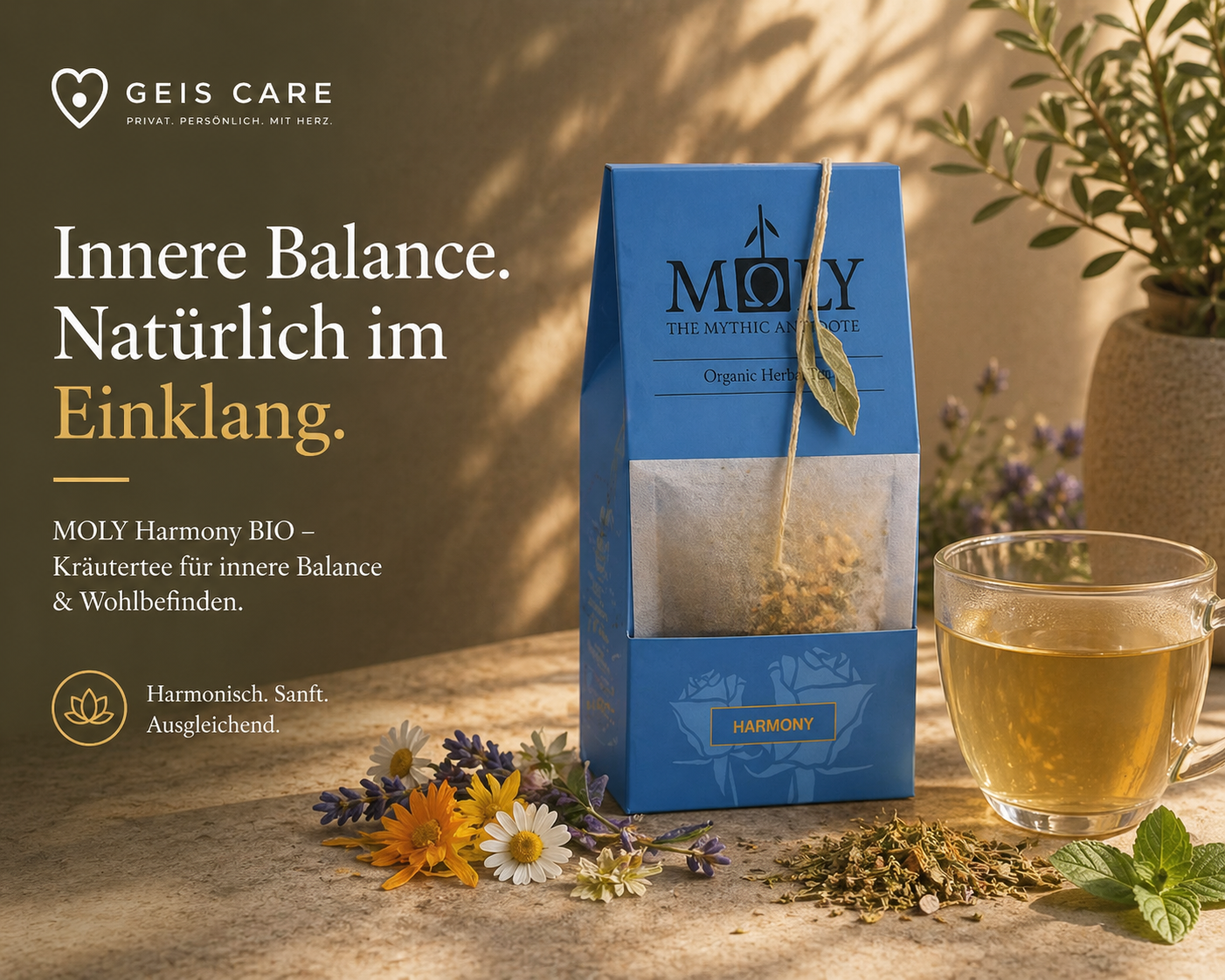 MOLY Harmony BIO – Kräutertee für innere Balance & Wohlbefinden