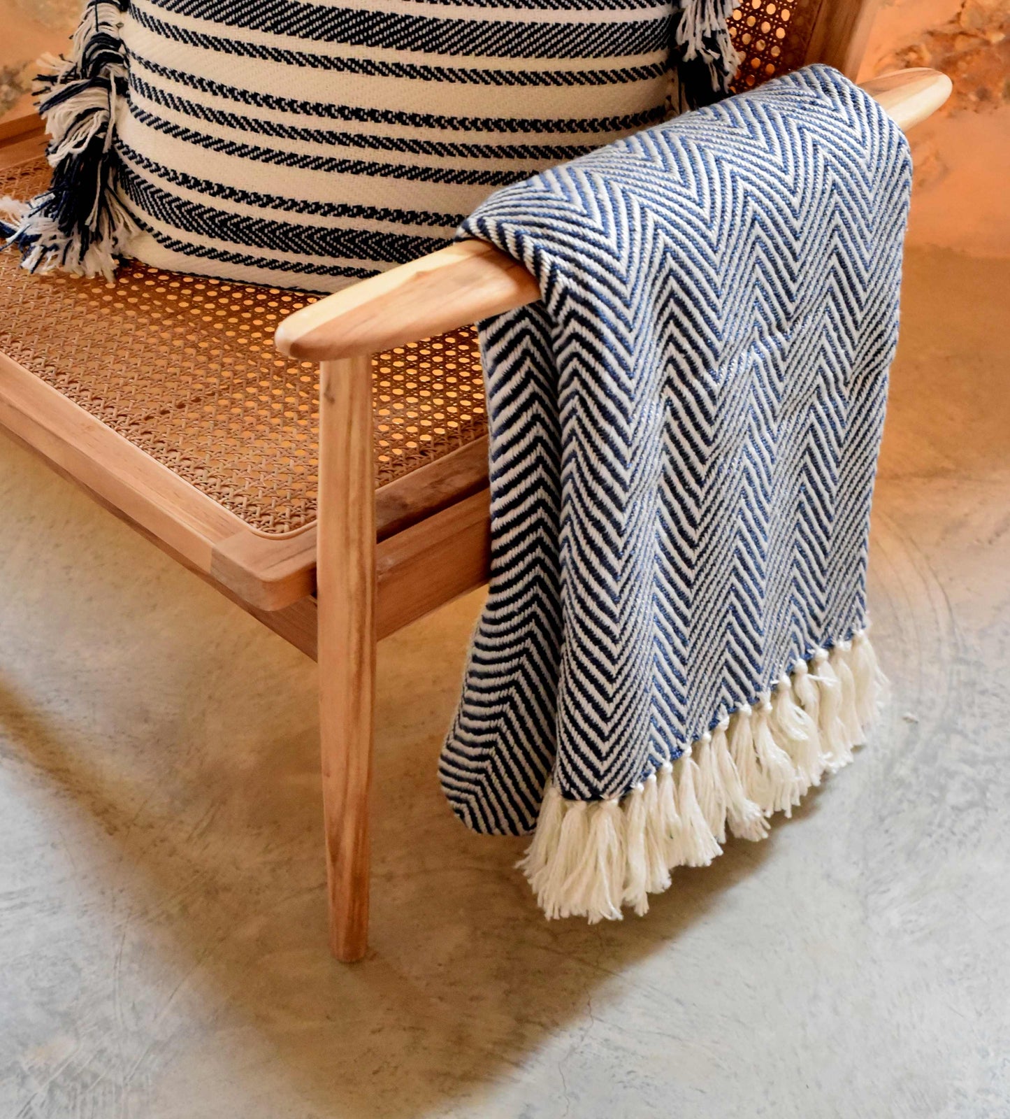 Geis Care – Herringbone Decke Dunkelblau (Decke)