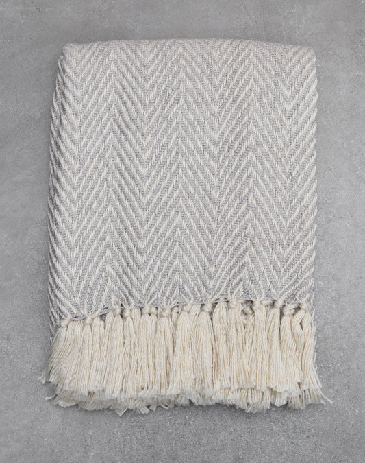 Geis Care – Herringbone Decke Grau (Decke)