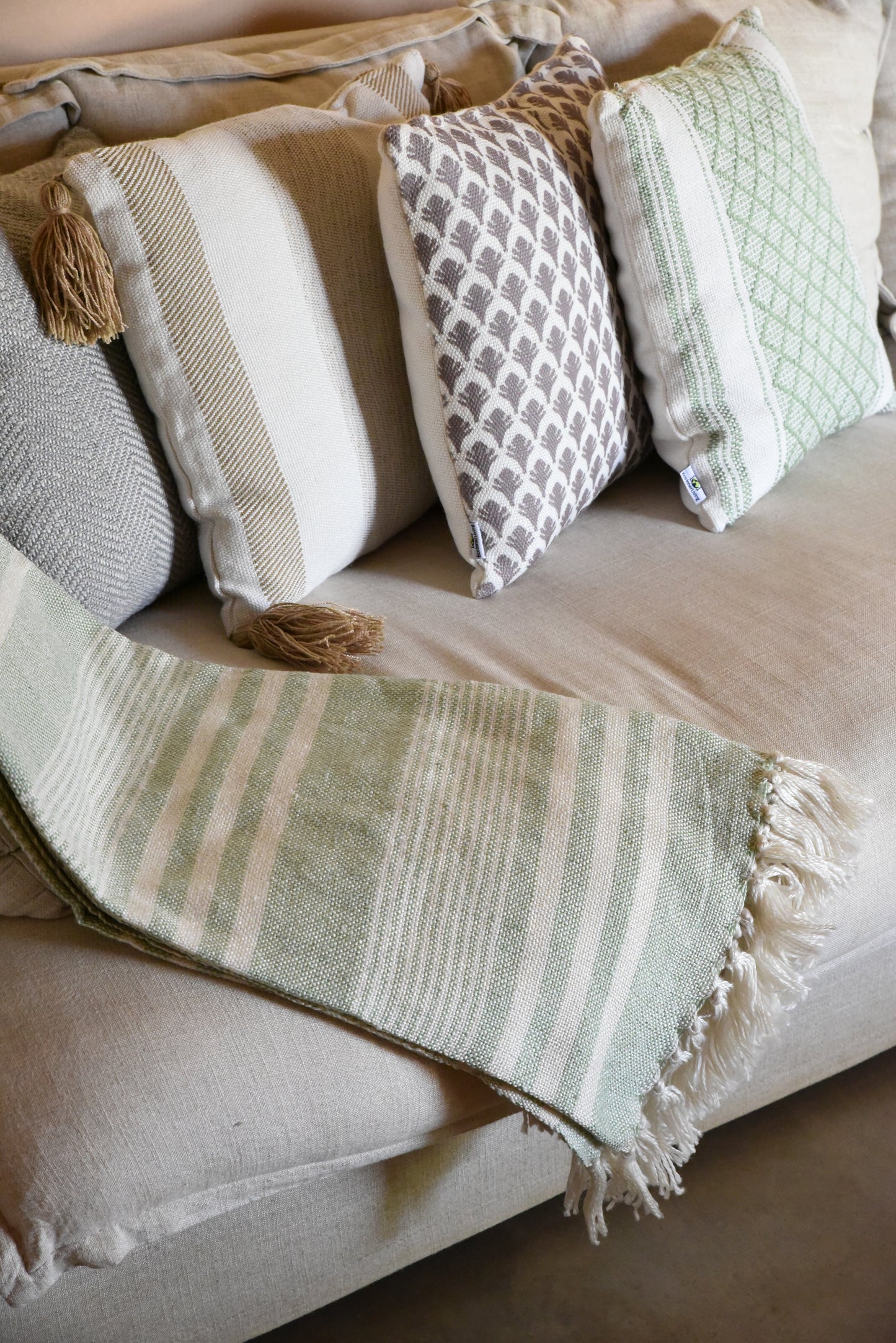 Geis Care – Decke Smoke Green Striped (Decke)